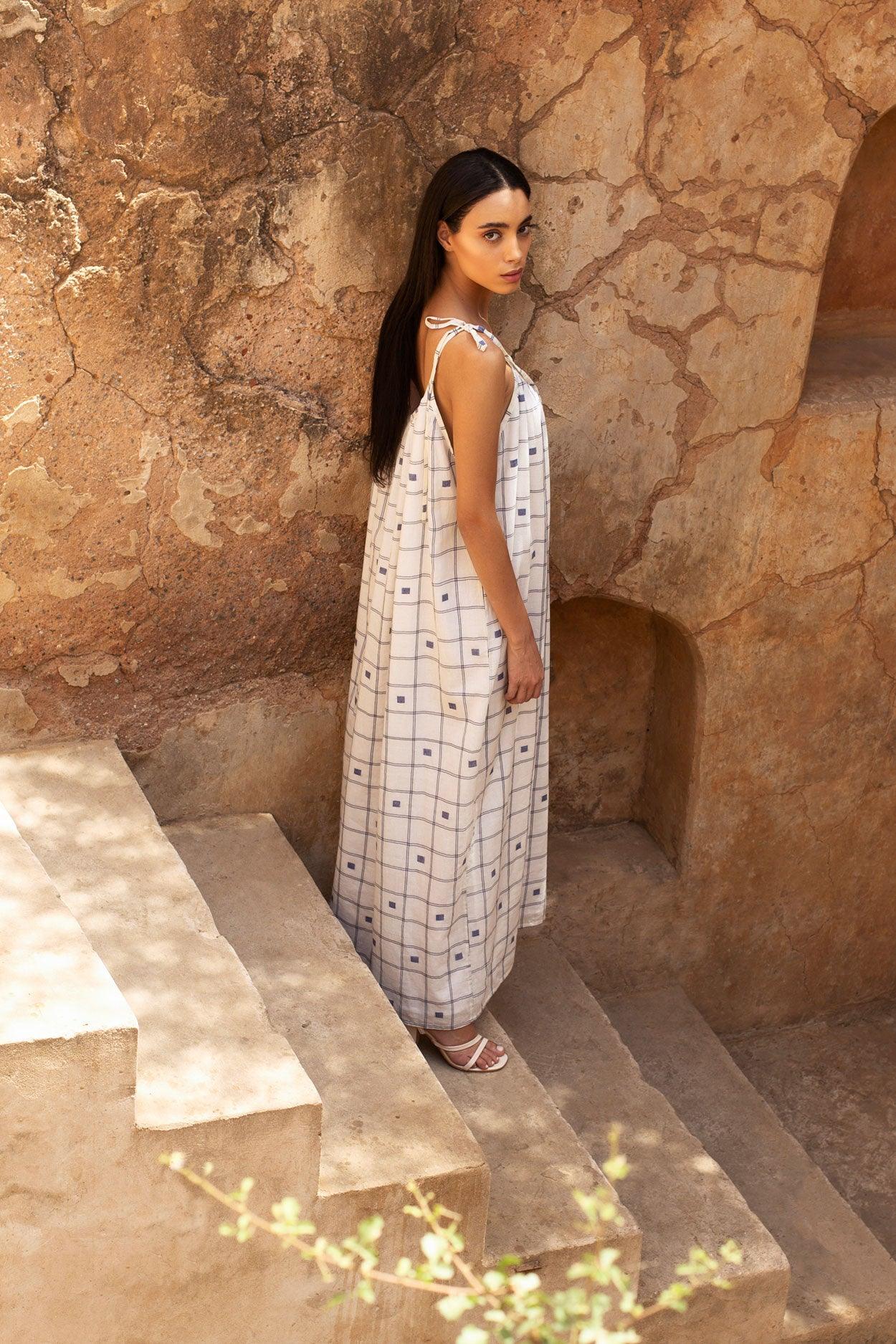 Allegra Maxi Dress White - Hess