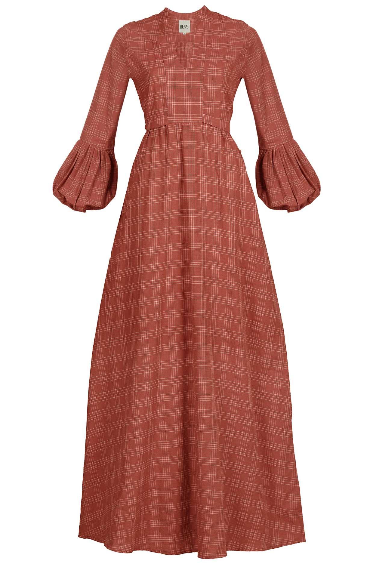 Terracota Aura Long Dress - Hess