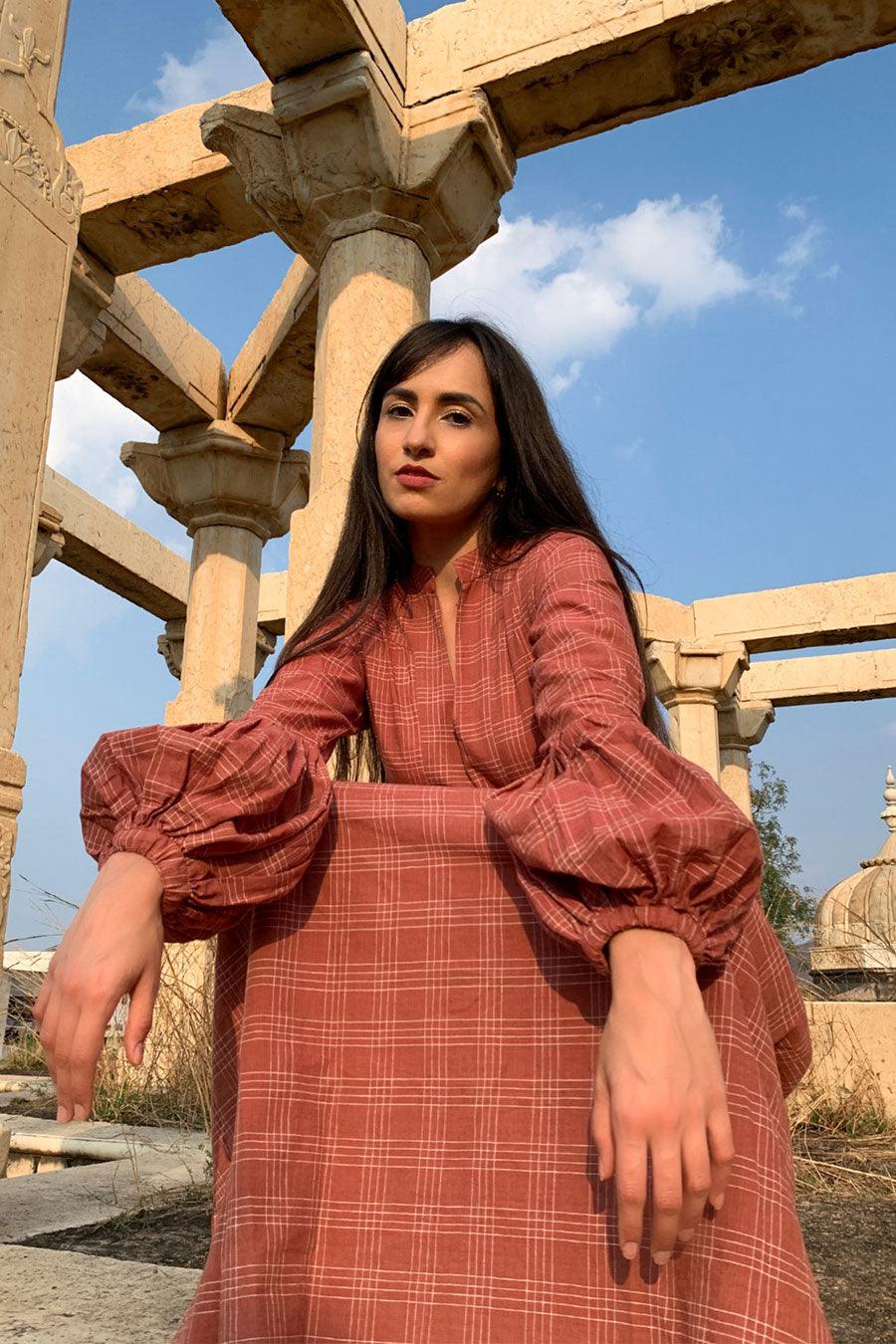 Terracota Aura Long Dress - Hess