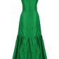 Green Marbella Silk Dress (Made-to-order)