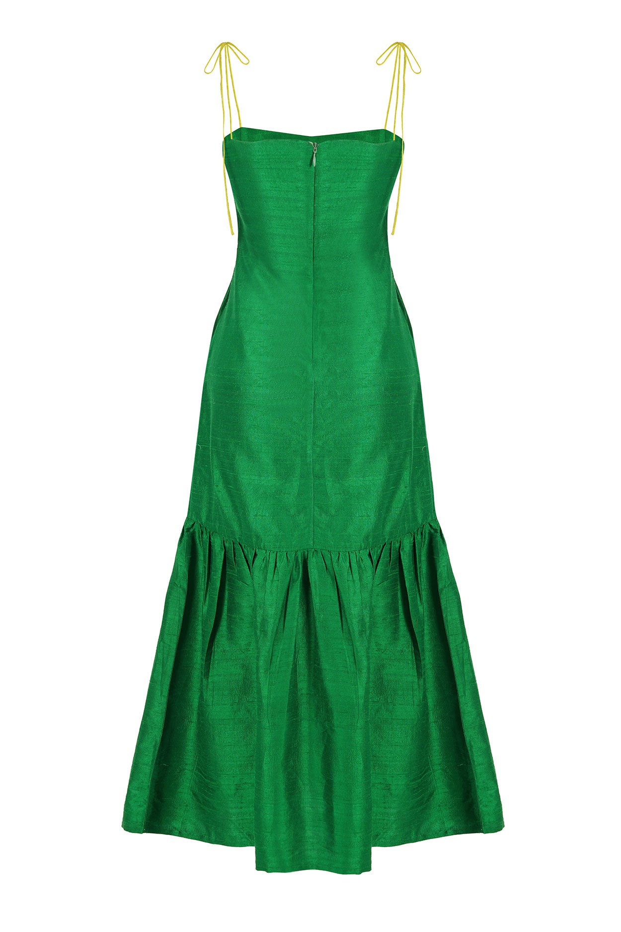 Green Marbella Silk Dress (Made-to-order)