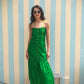 Green Marbella Silk Dress (Made-to-order)