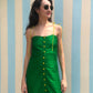 Green Marbella Silk Dress (Made-to-order)