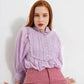 Reina Lavender Pintuck Blouse