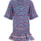 Blue block printed matching set. Co-ord.