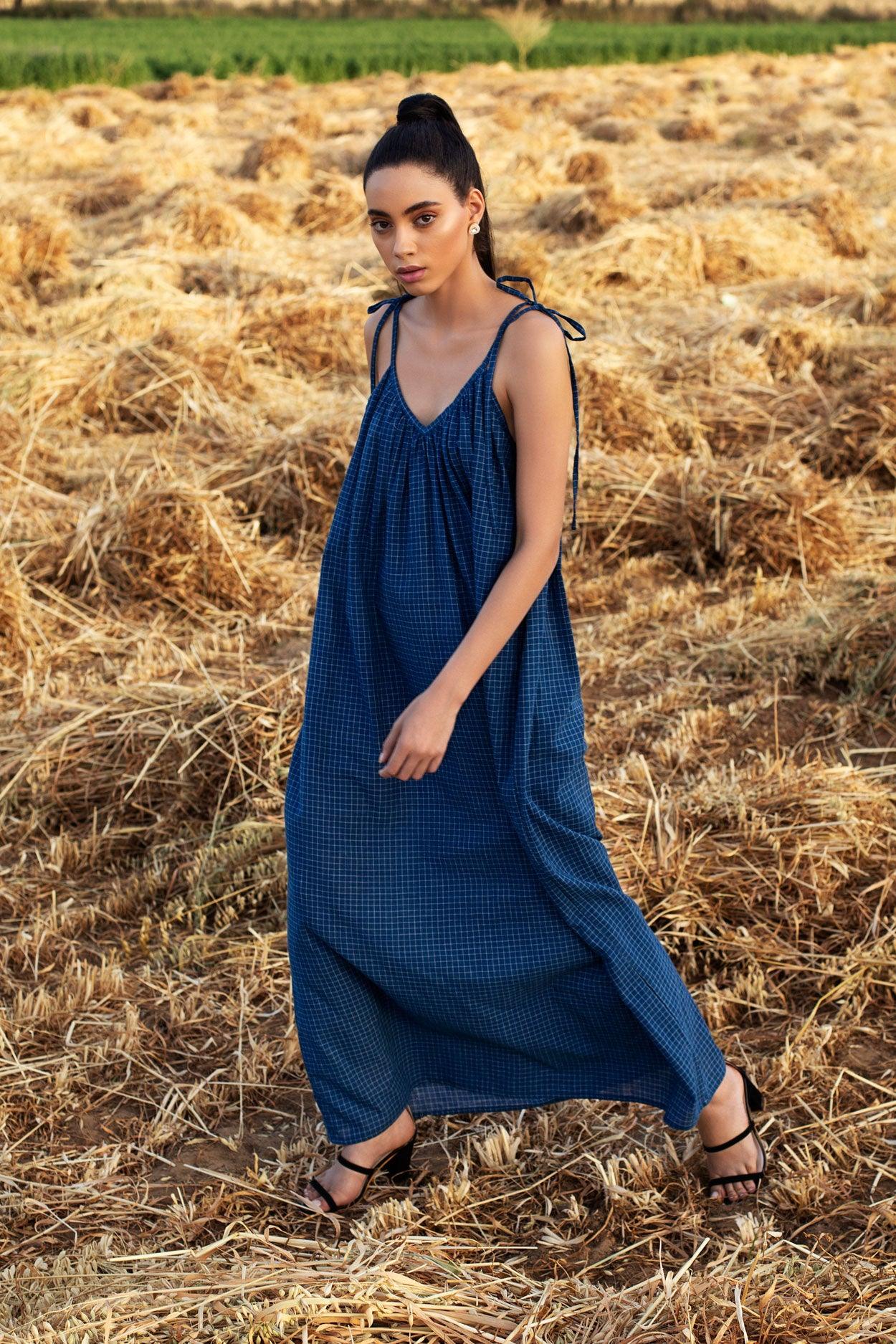 Allegra Maxi Dress Indigo - Hess