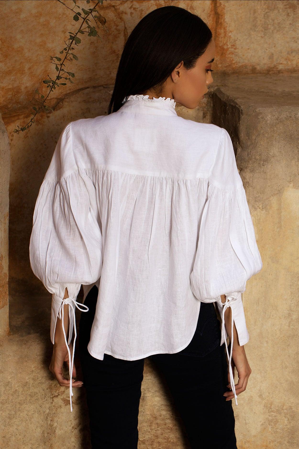 Amalia Linen Blouse - Hess