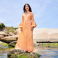 Aura Long Dress Block Print - Hess