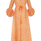 Aura Long Dress Block Print - Hess