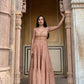 Orange Gingham Seville Maxi Dress - Hess